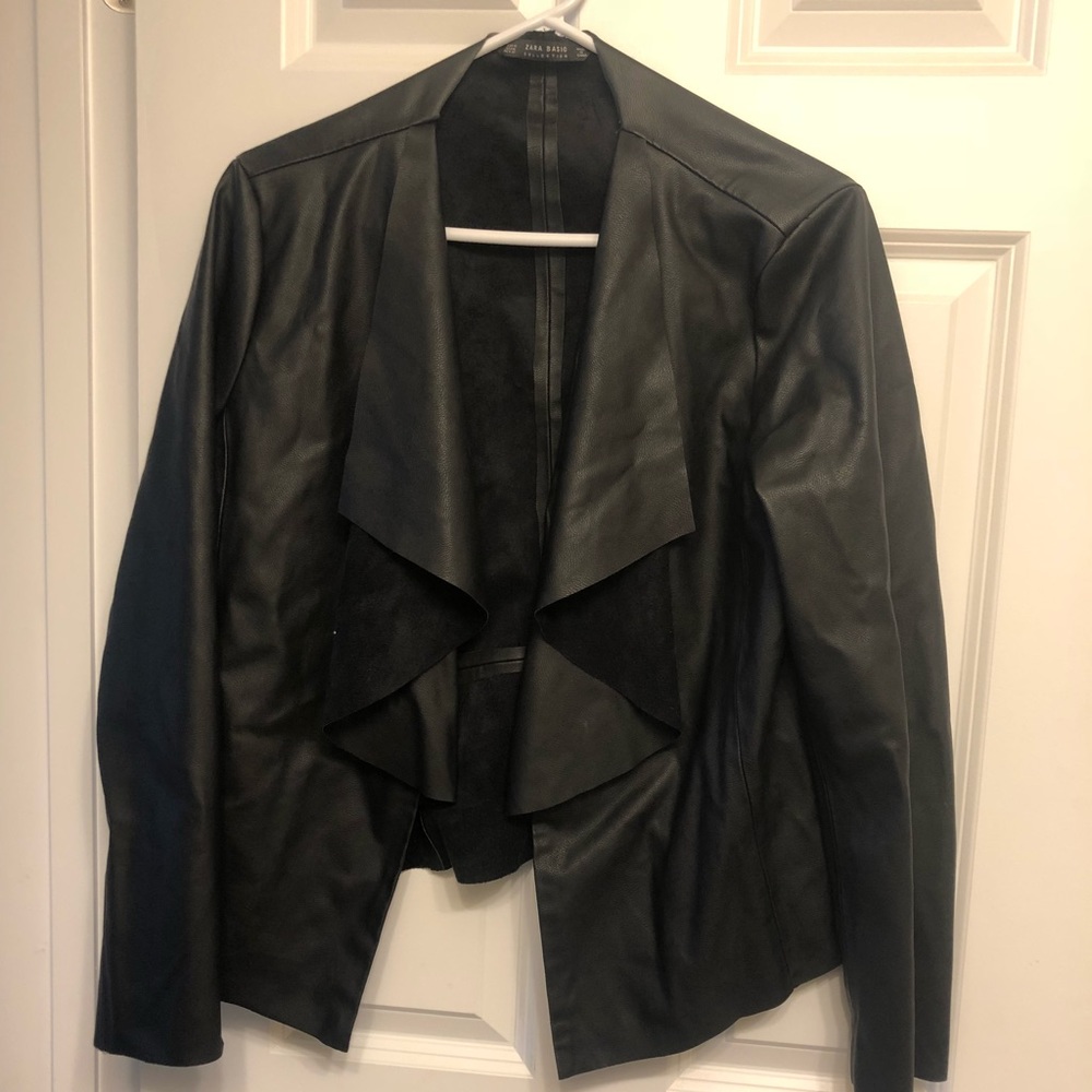 Faux leather and suade jacket from Zara